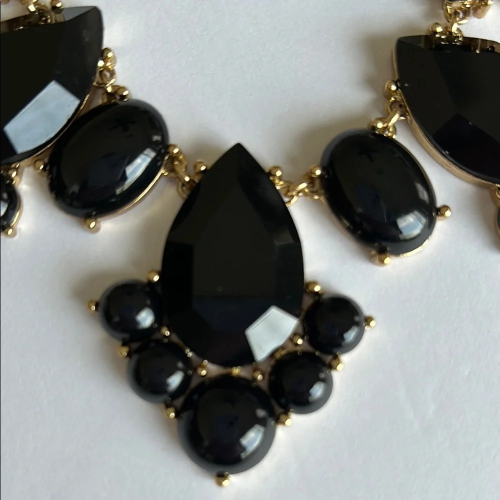 Kate Spade Black and Gold Statement Necklace